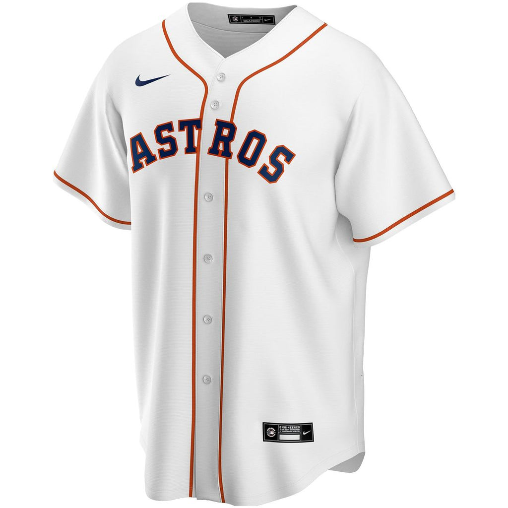 Houston Astros Nike Home Replica Custom Jersey - White Official MLB Team Apparel Baseball Fan Gear