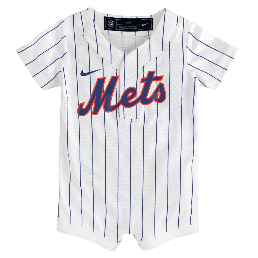 New York Mets Nike Infant Home Replica Romper Jersey - White Official MLB Team Apparel Baseball Fan Gear