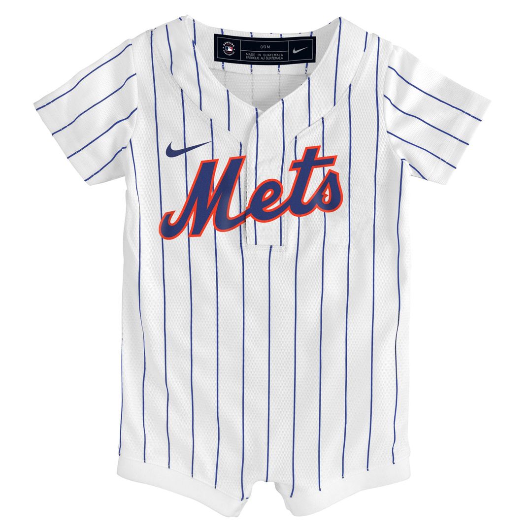 New York Mets Nike Infant Home Replica Romper Jersey - White Official MLB Team Apparel Baseball Fan Gear