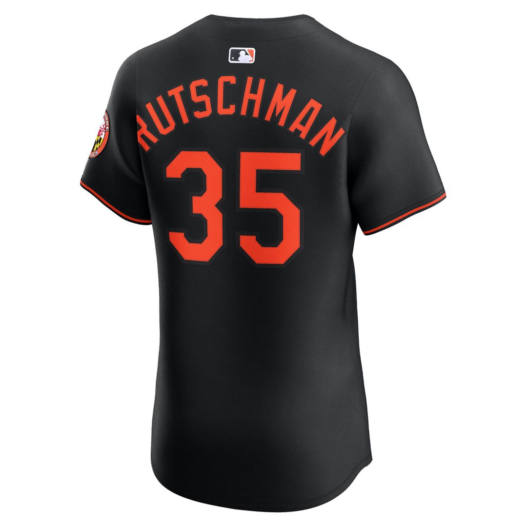 Adley Rutschman Baltimore Orioles Nike Alternate Elite Jersey - Black Official MLB Team Apparel Baseball Fan Gear
