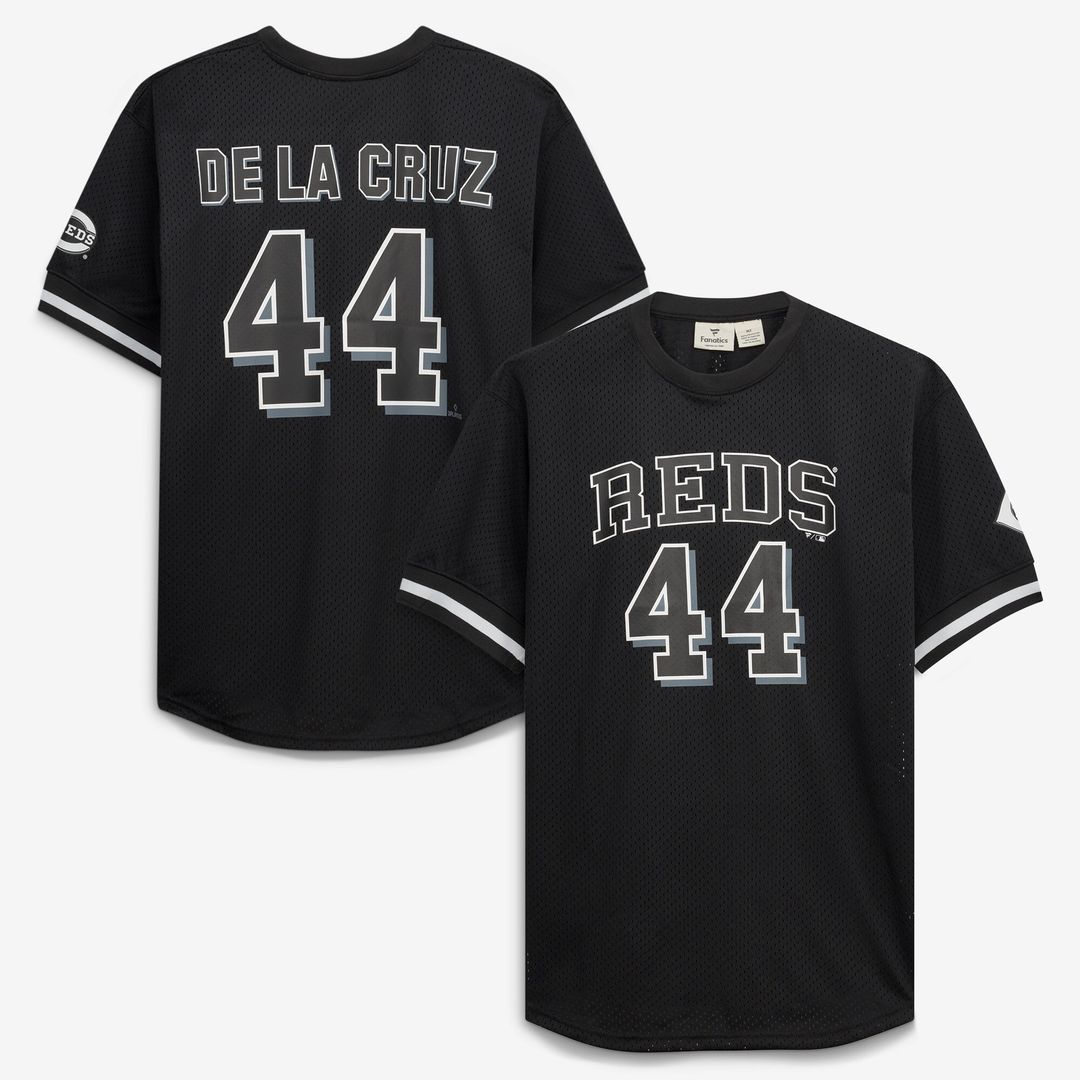 Elly De La Cruz Cincinnati Reds Fanatics Big & Tall Heavyweight Mesh Jersey - Black/White Official MLB Team Apparel Baseball Fan Gear