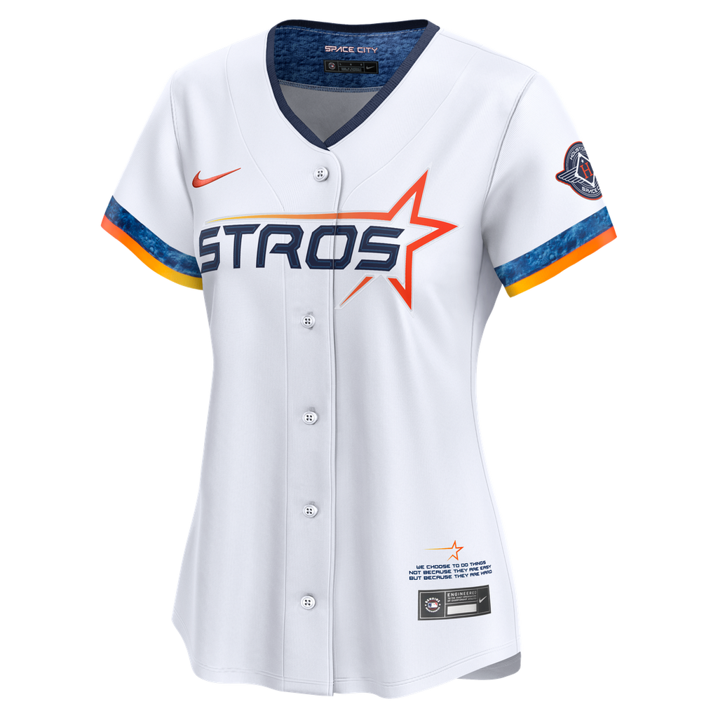 Houston Astros Nike Women's 2025 City Connect Limited Jersey - White Official MLB Team Apparel Baseball Fan Gear
