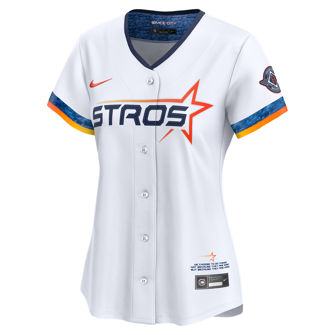 Houston Astros Nike Women's 2025 City Connect Limited Jersey - White Official MLB Team Apparel Baseball Fan Gear