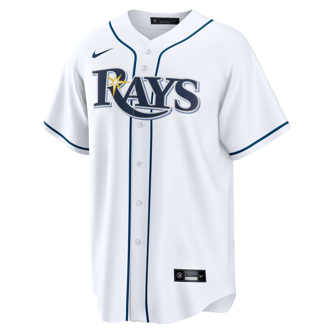 Jonathan Aranda Tampa Bay Rays Nike Home Replica Jersey - White Official MLB Team Apparel Baseball Fan Gear