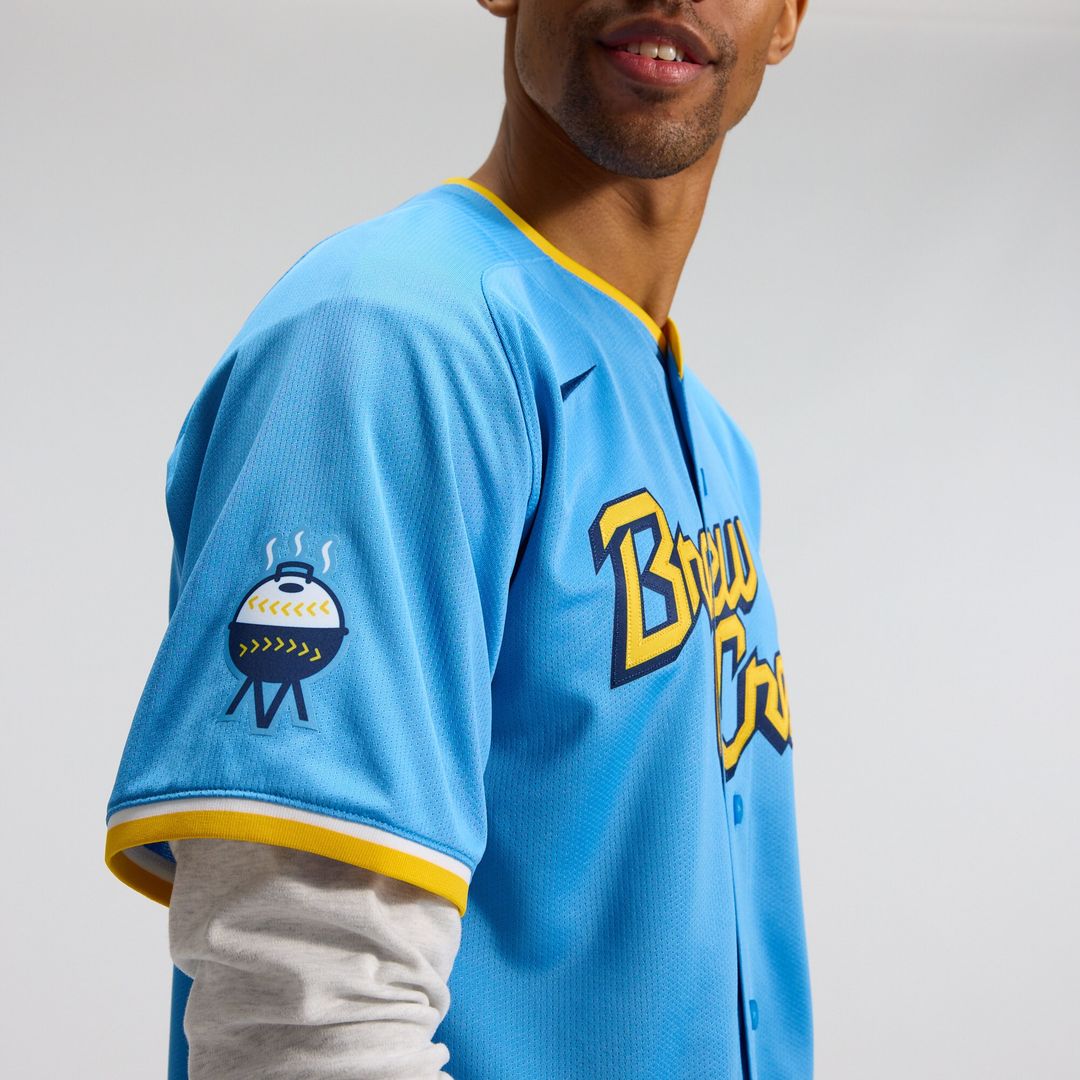 Milwaukee Brewers Nike City Connect Limited Jersey - Light Blue Official MLB Team Apparel Baseball Fan Gear