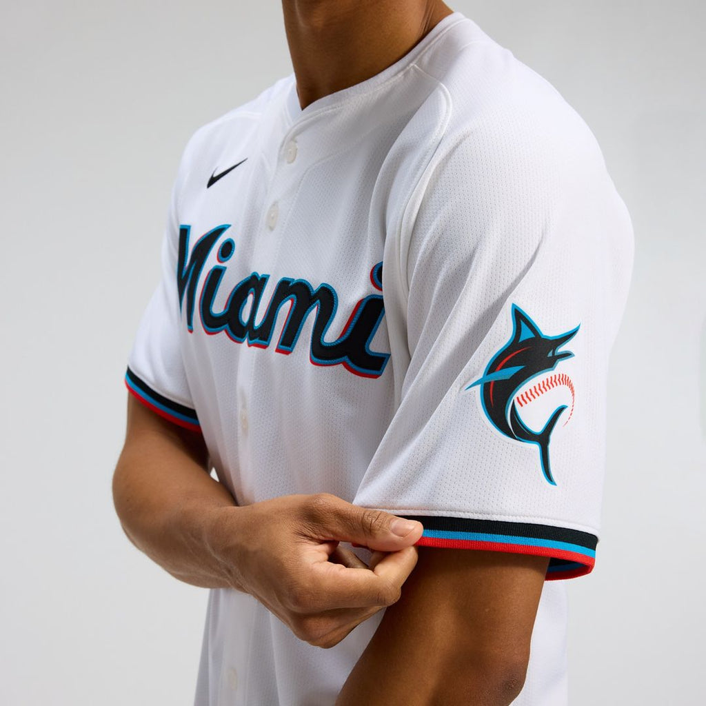 Miami Marlins Nike Home Limited Jersey - White Official MLB Team Apparel Baseball Fan Gear