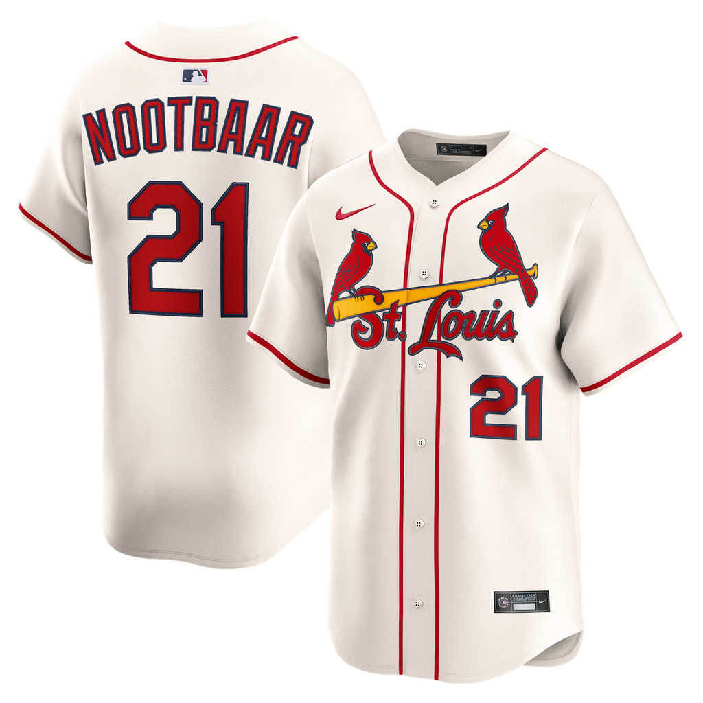 Lars Nootbaar St. Louis Cardinals Nike Alternate 2 Limited Jersey - Cream Official MLB Team Apparel Baseball Fan Gear