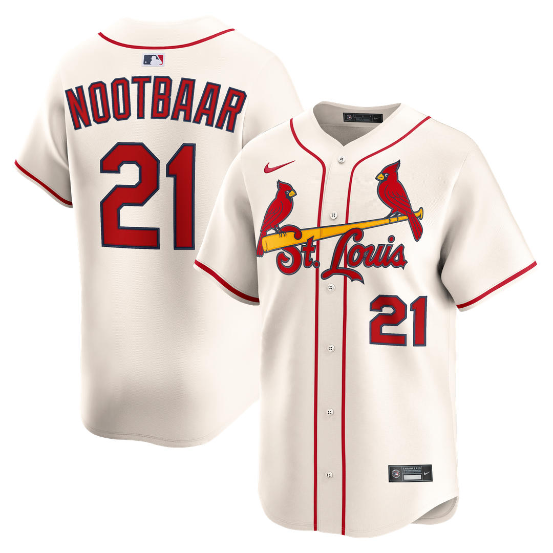 Lars Nootbaar St. Louis Cardinals Nike Alternate 2 Limited Jersey - Cream Official MLB Team Apparel Baseball Fan Gear