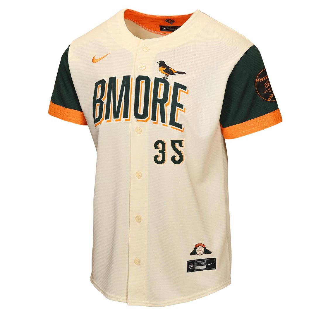 Adley Rutschman Baltimore Orioles Nike Youth 2026 City Connect Stadium Jersey - Cream Official MLB Team Apparel Baseball Fan Gear
