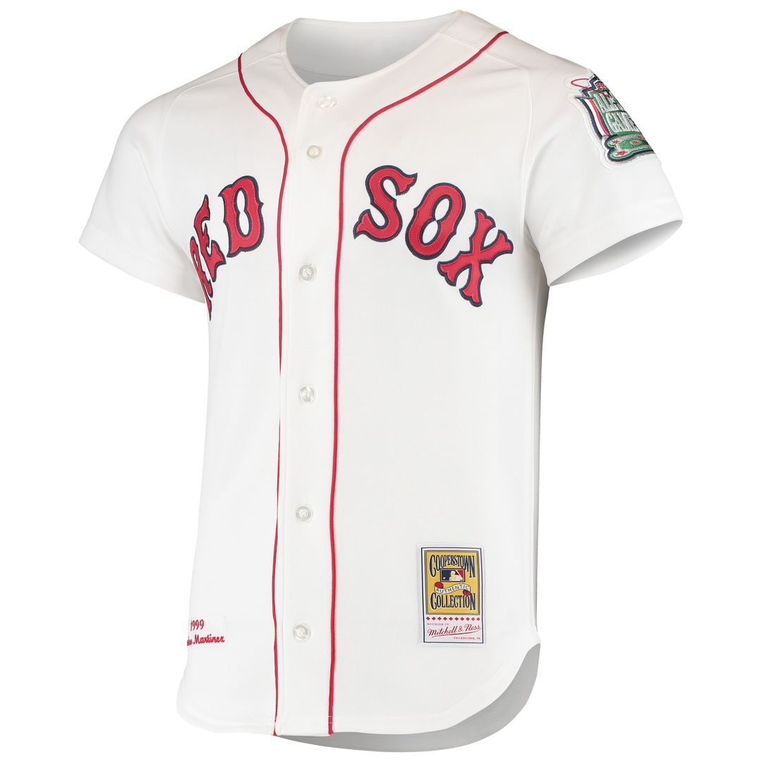 Pedro Martinez Boston Red Sox Mitchell & Ness 1999 Cooperstown Collection Home Authentic Jersey - White Official MLB Team Apparel Baseball Fan Gear
