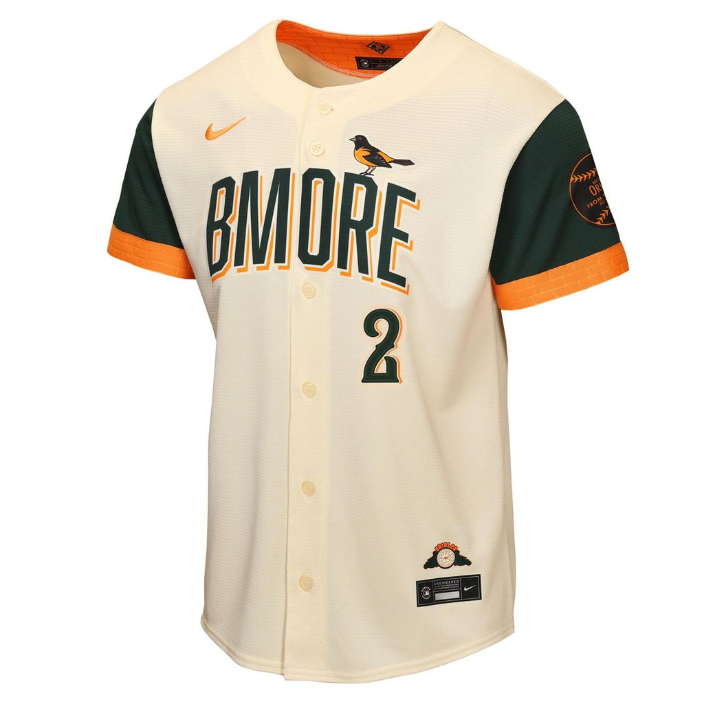 Gunnar Henderson Baltimore Orioles Nike Youth 2026 City Connect Stadium Jersey - Cream Official MLB Team Apparel Baseball Fan Gear