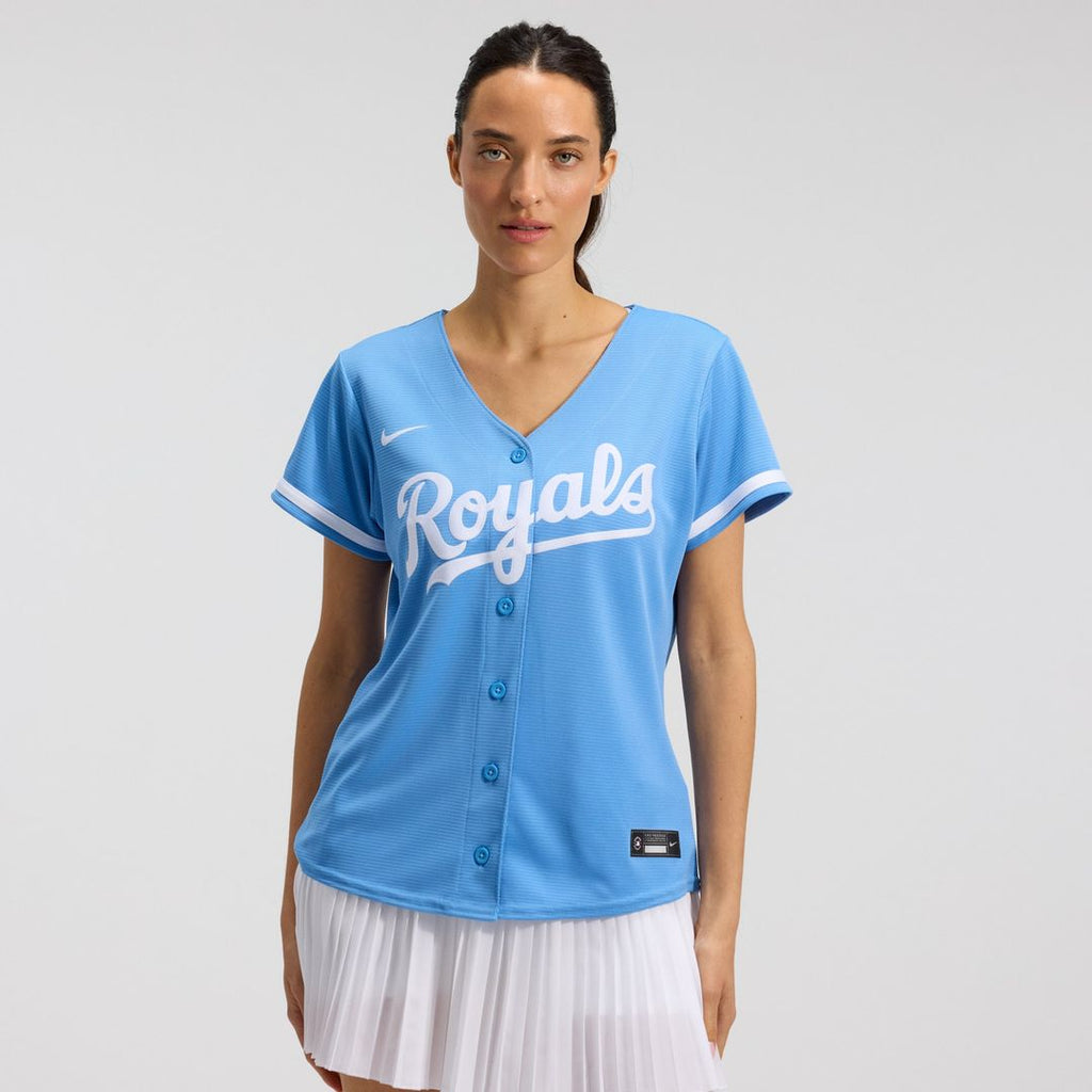 Kansas City Royals Nike Women's Alternate Replica Team Logo Jersey - Light Blue Official MLB Team Apparel Baseball Fan Gear