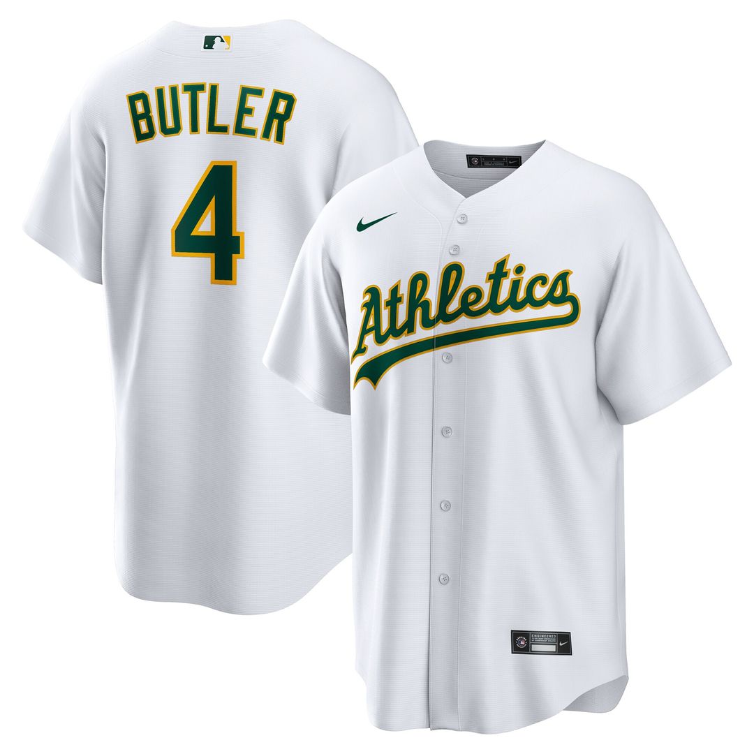 Lawrence Butler Athletics Nike Home Replica Jersey - White Official MLB Team Apparel Baseball Fan Gear