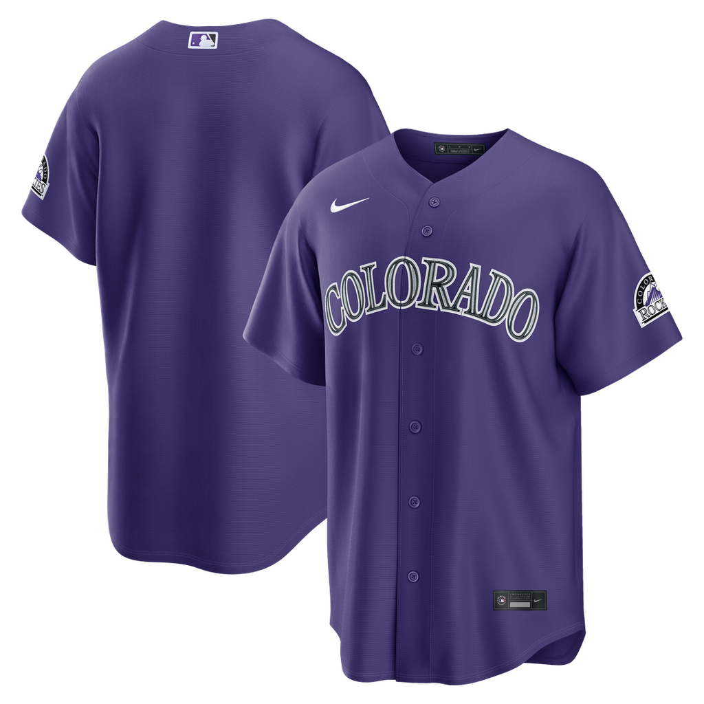 Colorado Rockies Nike Alternate Stadium Jersey - Purple Official MLB Team Apparel Baseball Fan Gear
