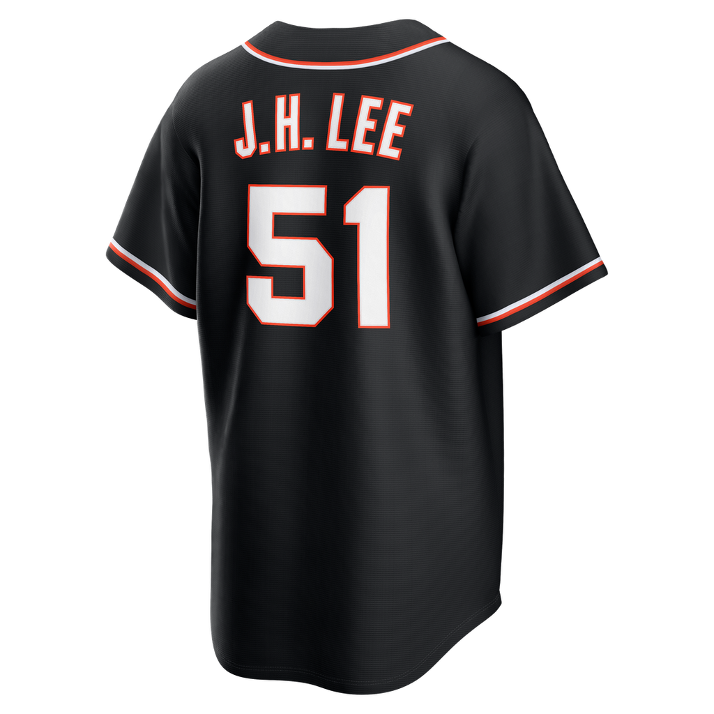 Jung Hoo Lee San Francisco Giants Nike Fashion Replica Black Out Jersey Official MLB Team Apparel Baseball Fan Gear