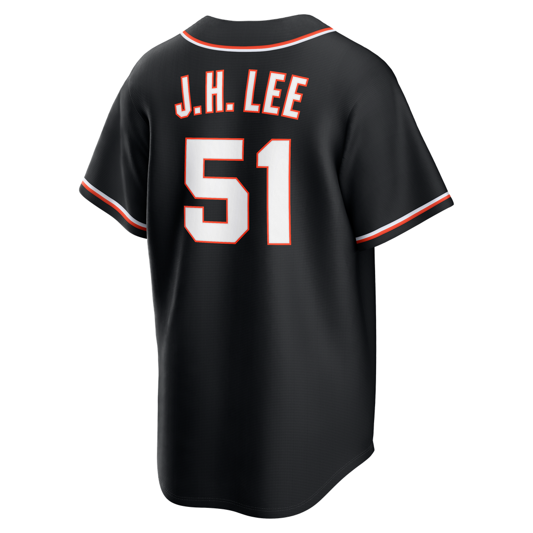 Jung Hoo Lee San Francisco Giants Nike Fashion Replica Black Out Jersey Official MLB Team Apparel Baseball Fan Gear