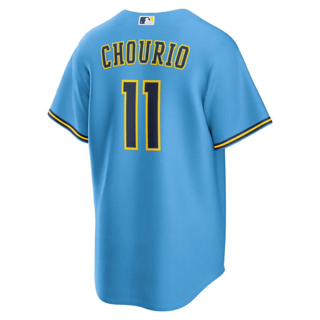 Jackson Chourio Milwaukee Brewers Nike Road Replica Jersey - Light Blue Official MLB Team Apparel Baseball Fan Gear