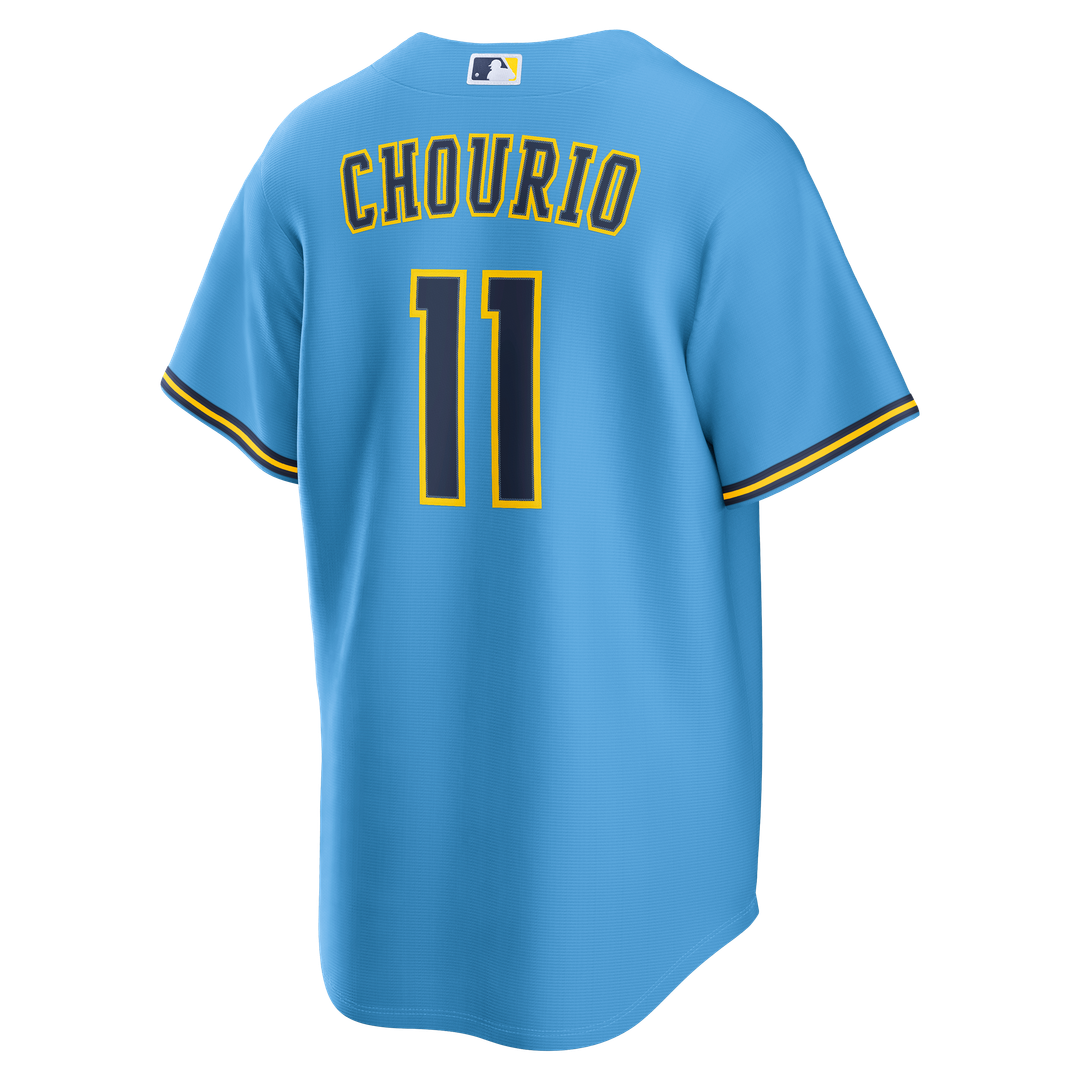 Jackson Chourio Milwaukee Brewers Nike Road Replica Jersey - Light Blue Official MLB Team Apparel Baseball Fan Gear