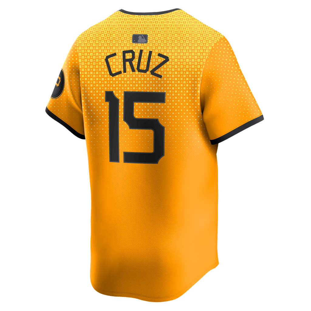 Oneil Cruz Pittsburgh Pirates Nike City Connect Limited Jersey - Gold Official MLB Team Apparel Baseball Fan Gear