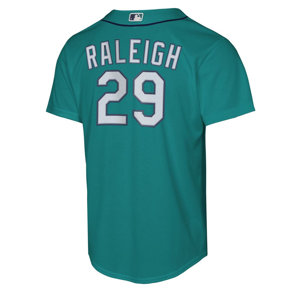 Cal Raleigh Seattle Mariners Nike Youth Alternate Replica Jersey - Teal Official MLB Team Apparel Baseball Fan Gear