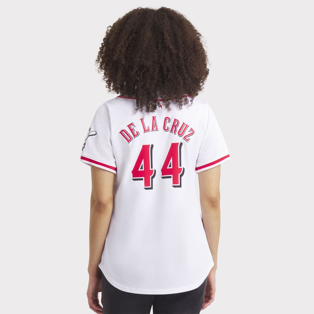 Elly De La Cruz Cincinnati Reds Nike Women's Home Limited Player Jersey – White Official MLB Team Apparel Baseball Fan Gear