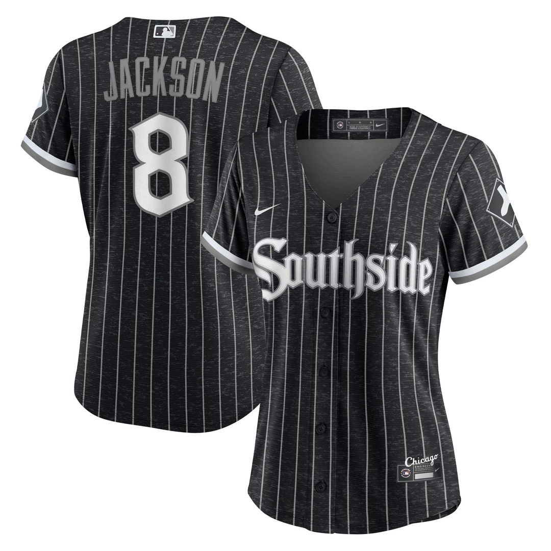 Bo Jackson Chicago White Sox Nike Women's City Connect Replica Player Jersey - Black Official MLB Team Apparel Baseball Fan Gear