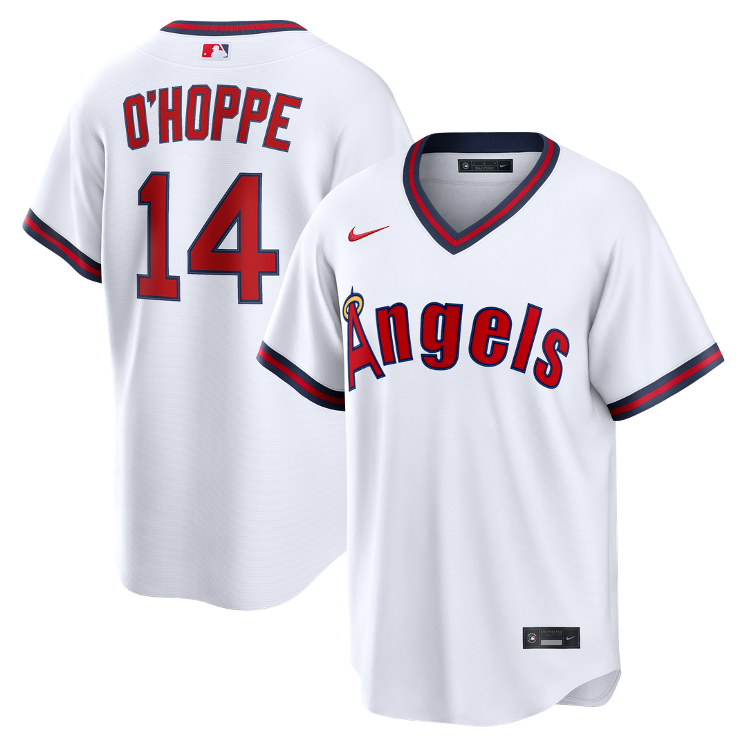 Logan O'Hoppe Los Angeles Angels Nike Alternate Replica Jersey - White Official MLB Team Apparel Baseball Fan Gear