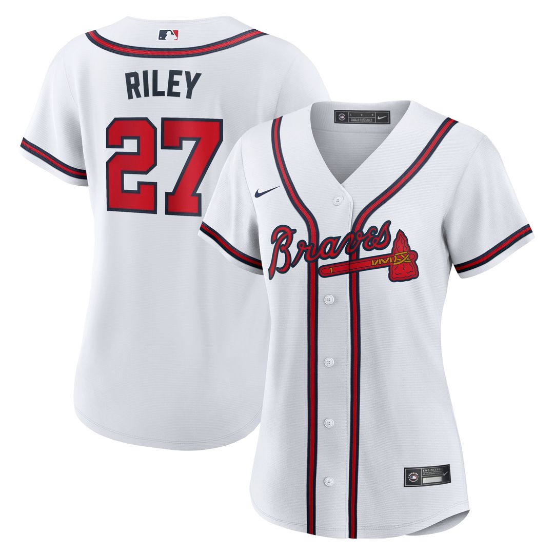 Austin Riley Atlanta Braves Nike Women's Home Replica Jersey - White Official MLB Team Apparel Baseball Fan Gear