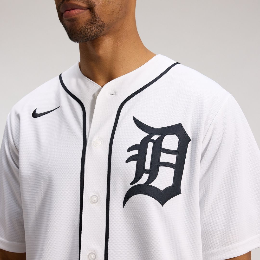 Detroit Tigers Nike Home Replica Jersey - White Official MLB Team Apparel Baseball Fan Gear