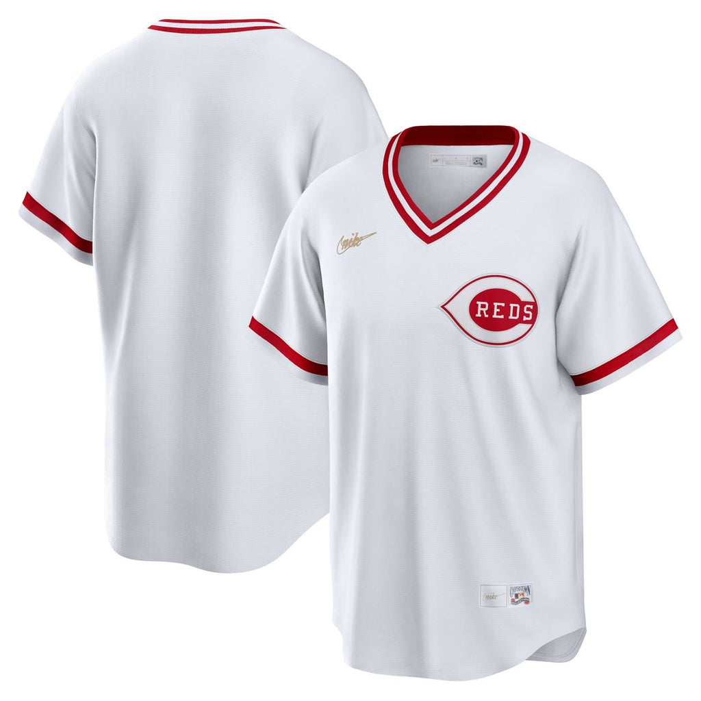 Cincinnati Reds Nike Home Cooperstown Collection Team Jersey - White Official MLB Team Apparel Baseball Fan Gear