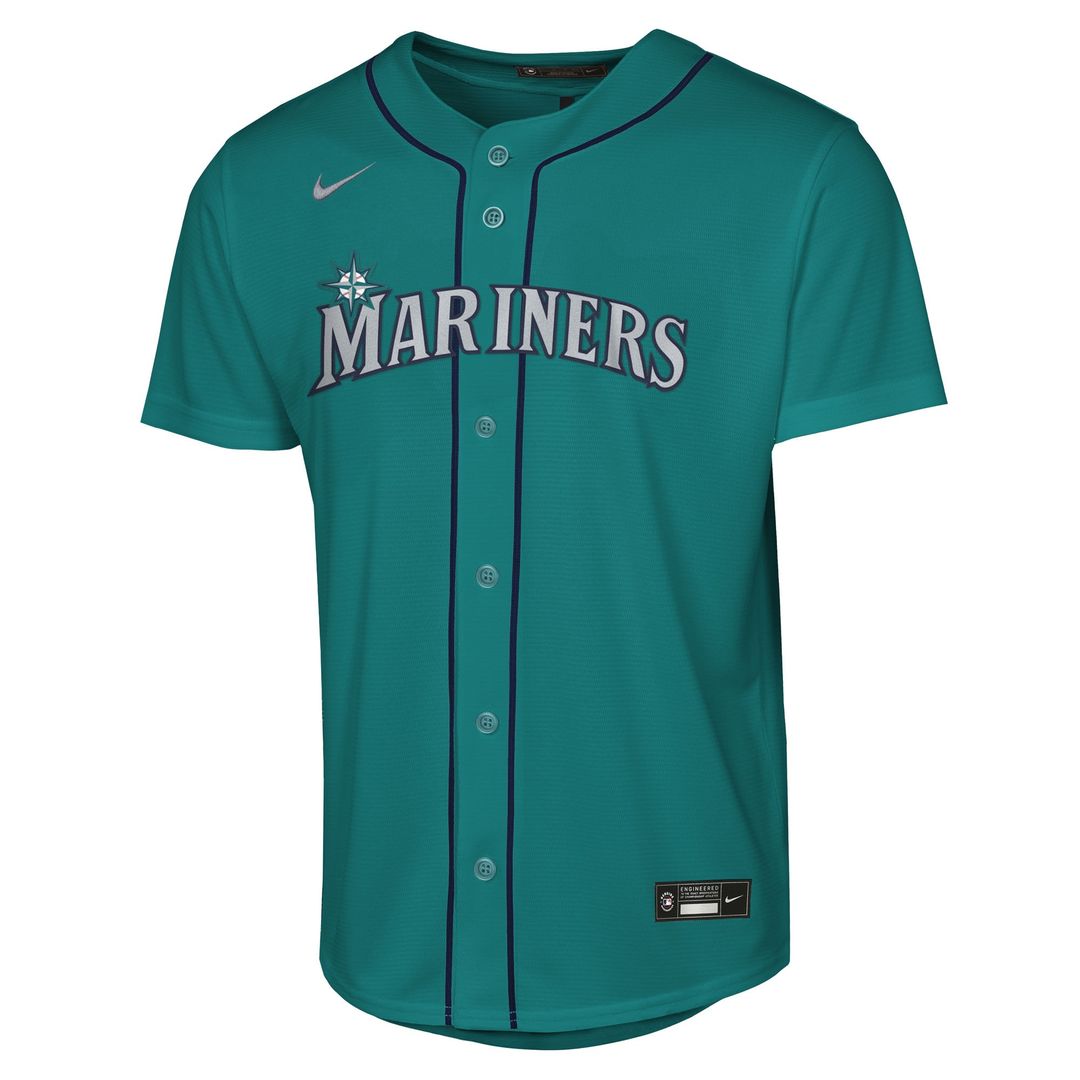 Cal Raleigh Seattle Mariners Nike Youth Alternate Replica Jersey - Teal Official MLB Team Apparel Baseball Fan Gear