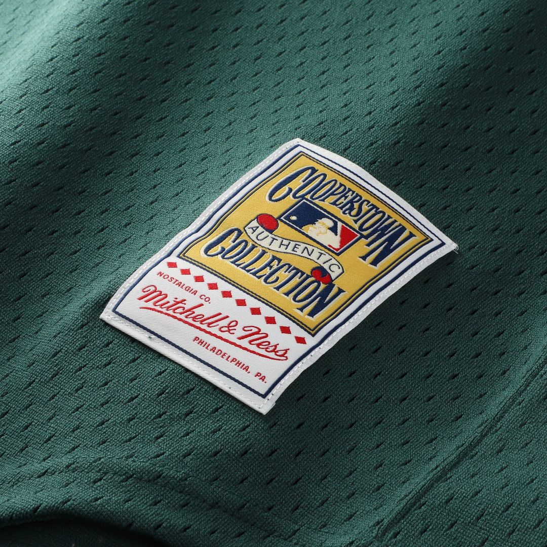 Rickey Henderson Athletics Mitchell & Ness Authentic Batting Practice Jersey - Green Official MLB Team Apparel Baseball Fan Gear
