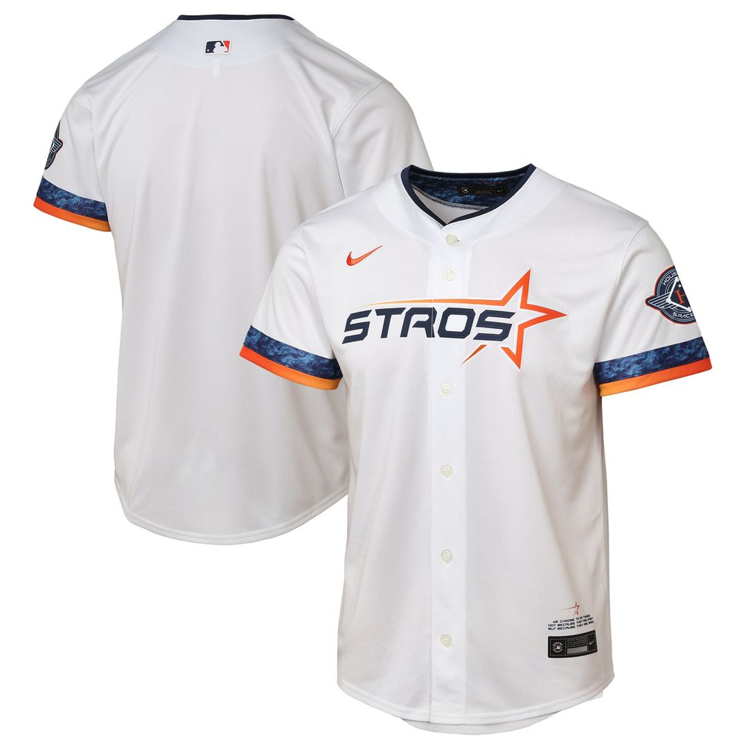 Houston Astros Nike Youth 2025 City Connect Limited Jersey - White Official MLB Team Apparel Baseball Fan Gear