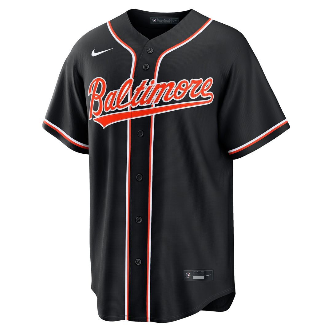 Baltimore Orioles Nike Fashion Replica Black Out Jersey Official MLB Team Apparel Baseball Fan Gear