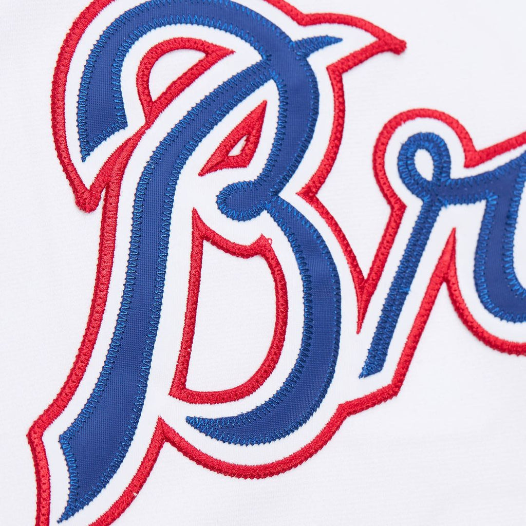 John Smoltz Atlanta Braves Mitchell & Ness 2004 Cooperstown Collection Authentic Throwback Jersey - White Official MLB Team Apparel Baseball Fan Gear