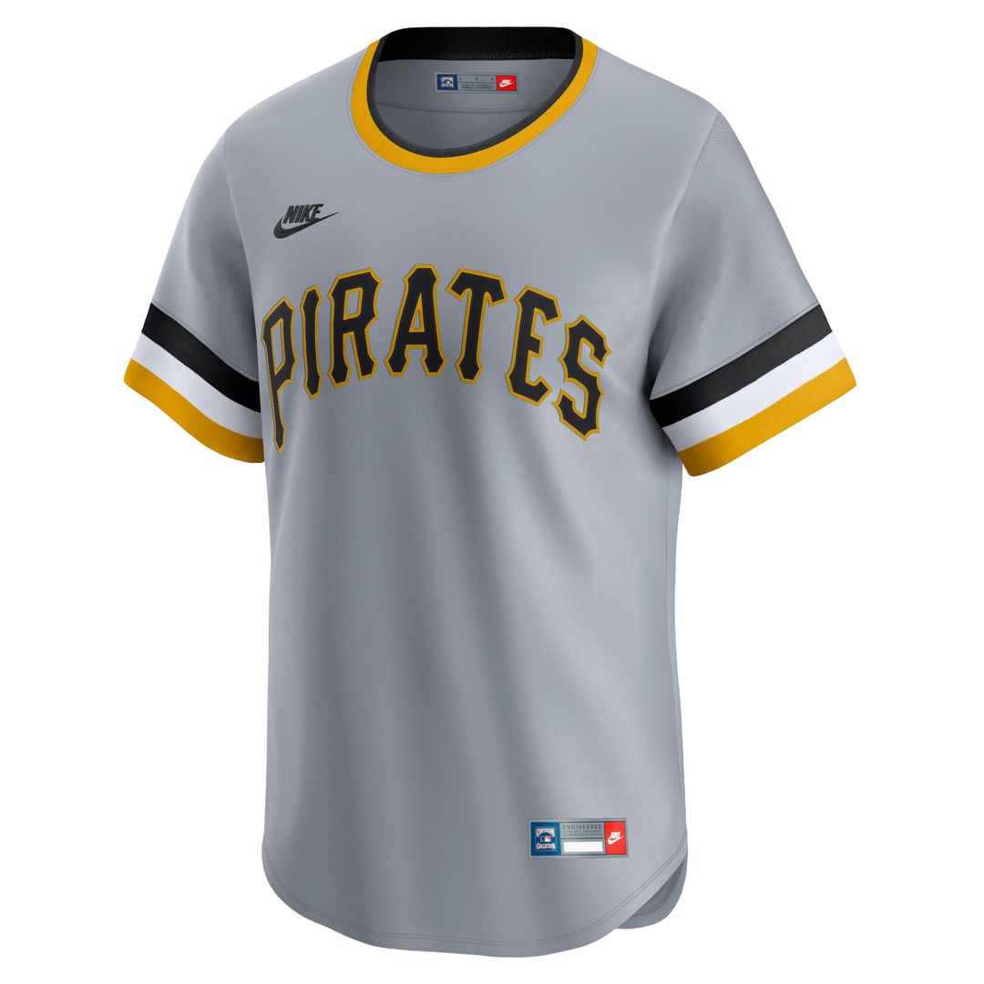 Pittsburgh Pirates Nike Cooperstown Collection Limited Jersey - Gray Official MLB Team Apparel Baseball Fan Gear