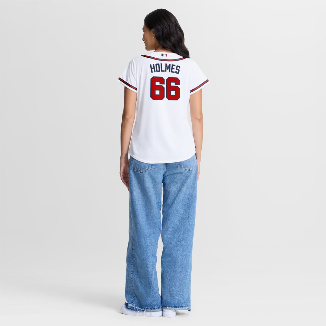 Grant Holmes Atlanta Braves Nike Women's Home Replica Jersey - White Official MLB Team Apparel Baseball Fan Gear