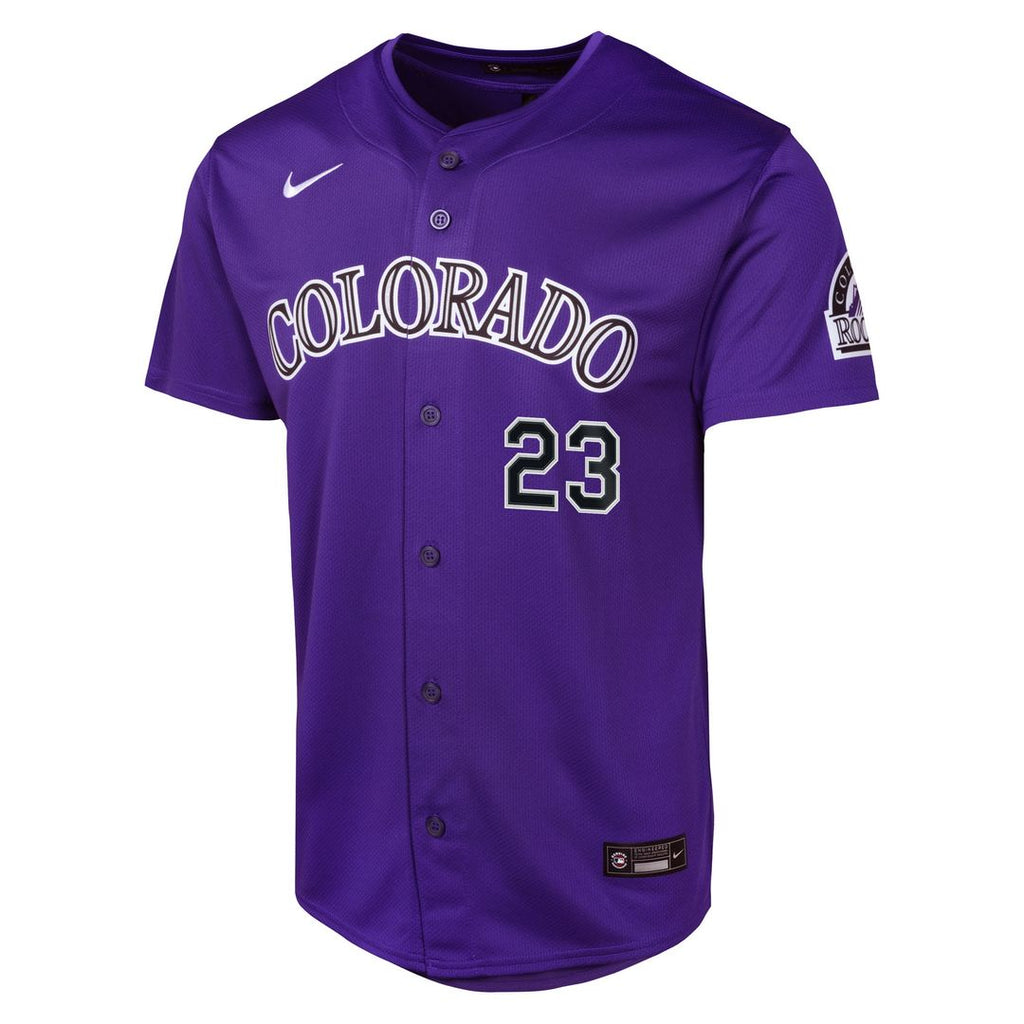 Kris Bryant Colorado Rockies Nike Youth Alternate Limited Player Jersey - Purple Official MLB Team Apparel Baseball Fan Gear