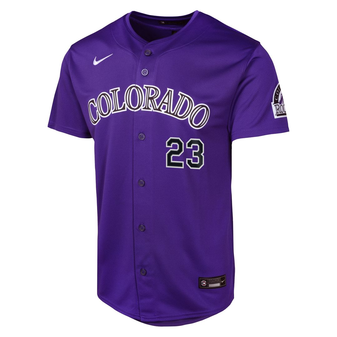 Kris Bryant Colorado Rockies Nike Youth Alternate Limited Player Jersey - Purple Official MLB Team Apparel Baseball Fan Gear