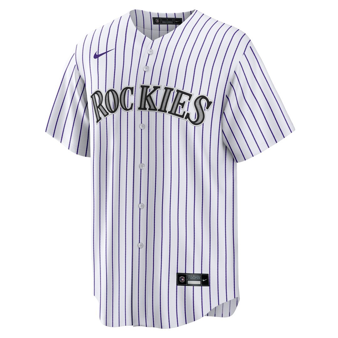 Jordan Beck Colorado Rockies Nike Home Replica Jersey - White Official MLB Team Apparel Baseball Fan Gear