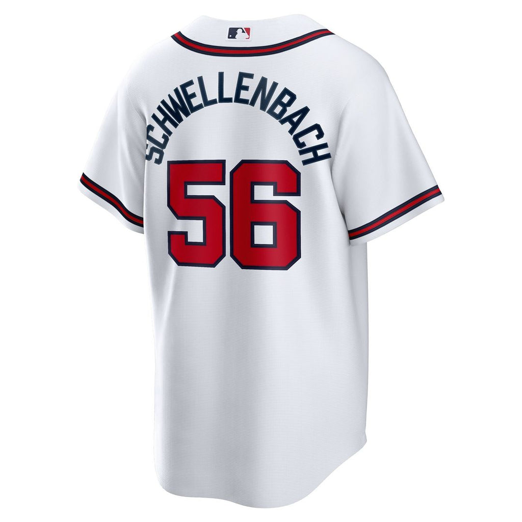 Spencer Schwellenbach Atlanta Braves Nike Home Replica Jersey - White Official MLB Team Apparel Baseball Fan Gear