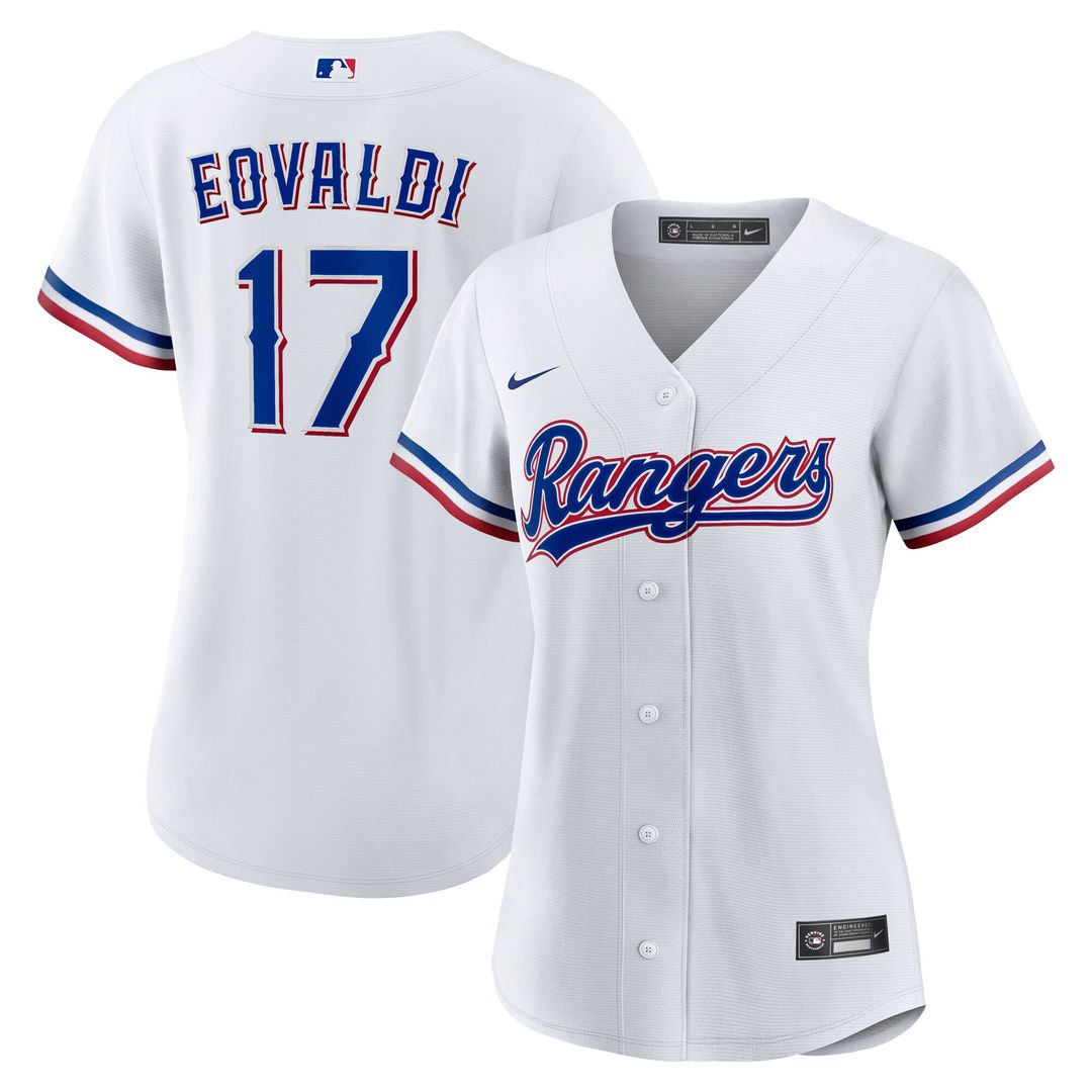Nathan Eovaldi Texas Rangers Nike Women's Home Replica Jersey - White Official MLB Team Apparel Baseball Fan Gear