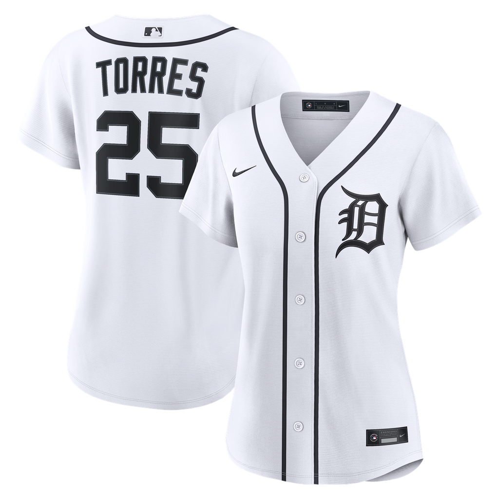 Gleyber Torres Detroit Tigers Nike Women's Home Replica Jersey - White Official MLB Team Apparel Baseball Fan Gear