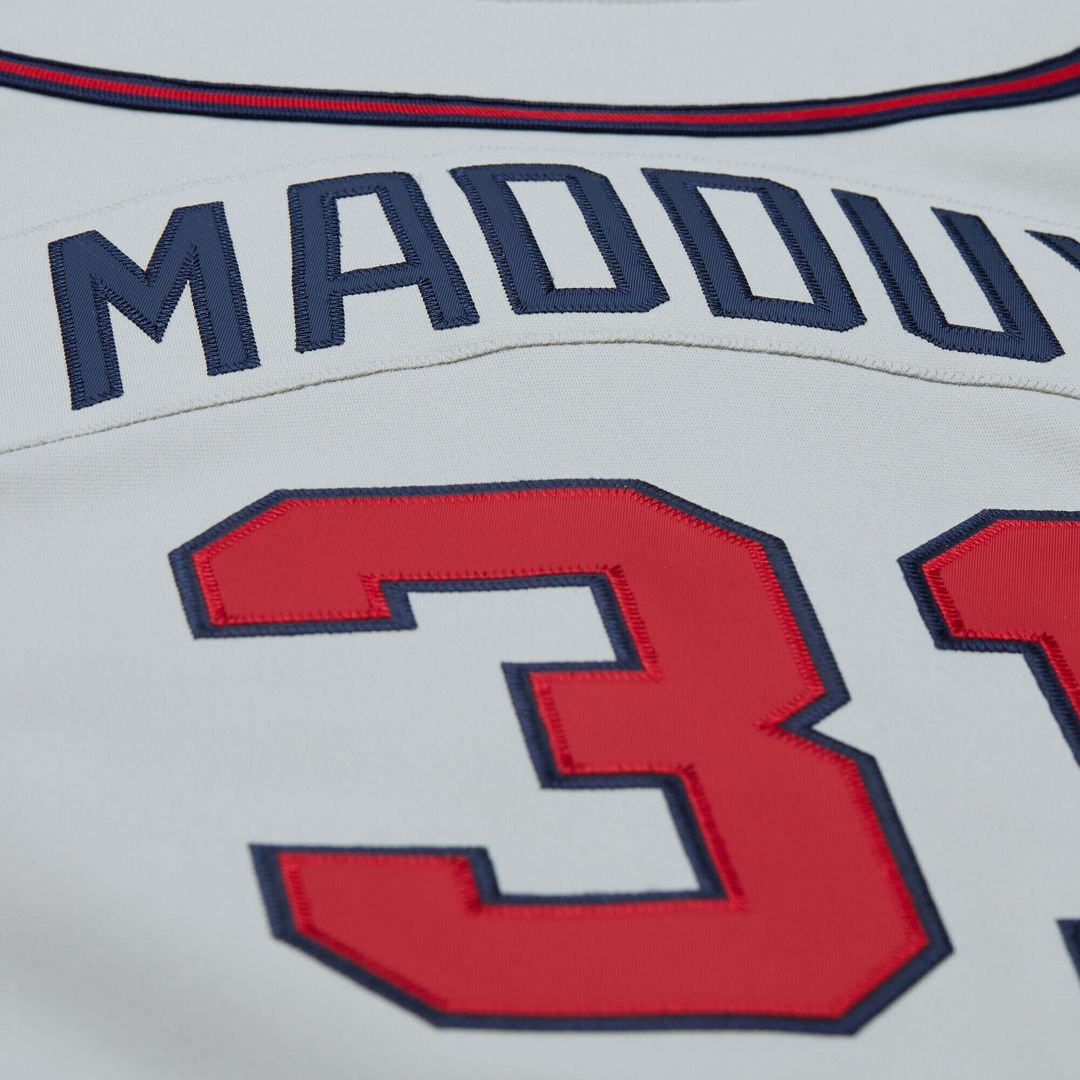 Greg Maddux Atlanta Braves Mitchell & Ness 1995 Throwback Authentic Jersey - Gray Official MLB Team Apparel Baseball Fan Gear