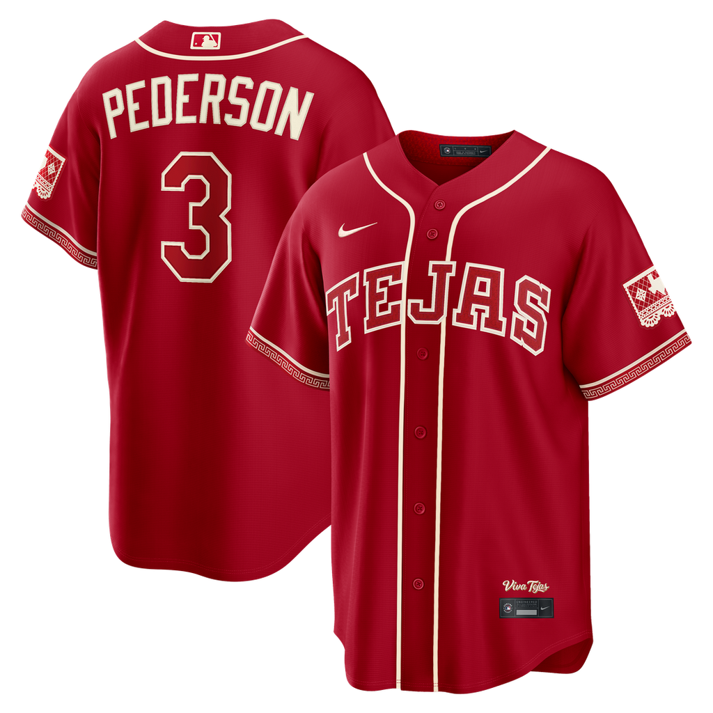 Joc Pederson Texas Rangers Nike 2026 City Connect Stadium Jersey - Red Official MLB Team Apparel Baseball Fan Gear