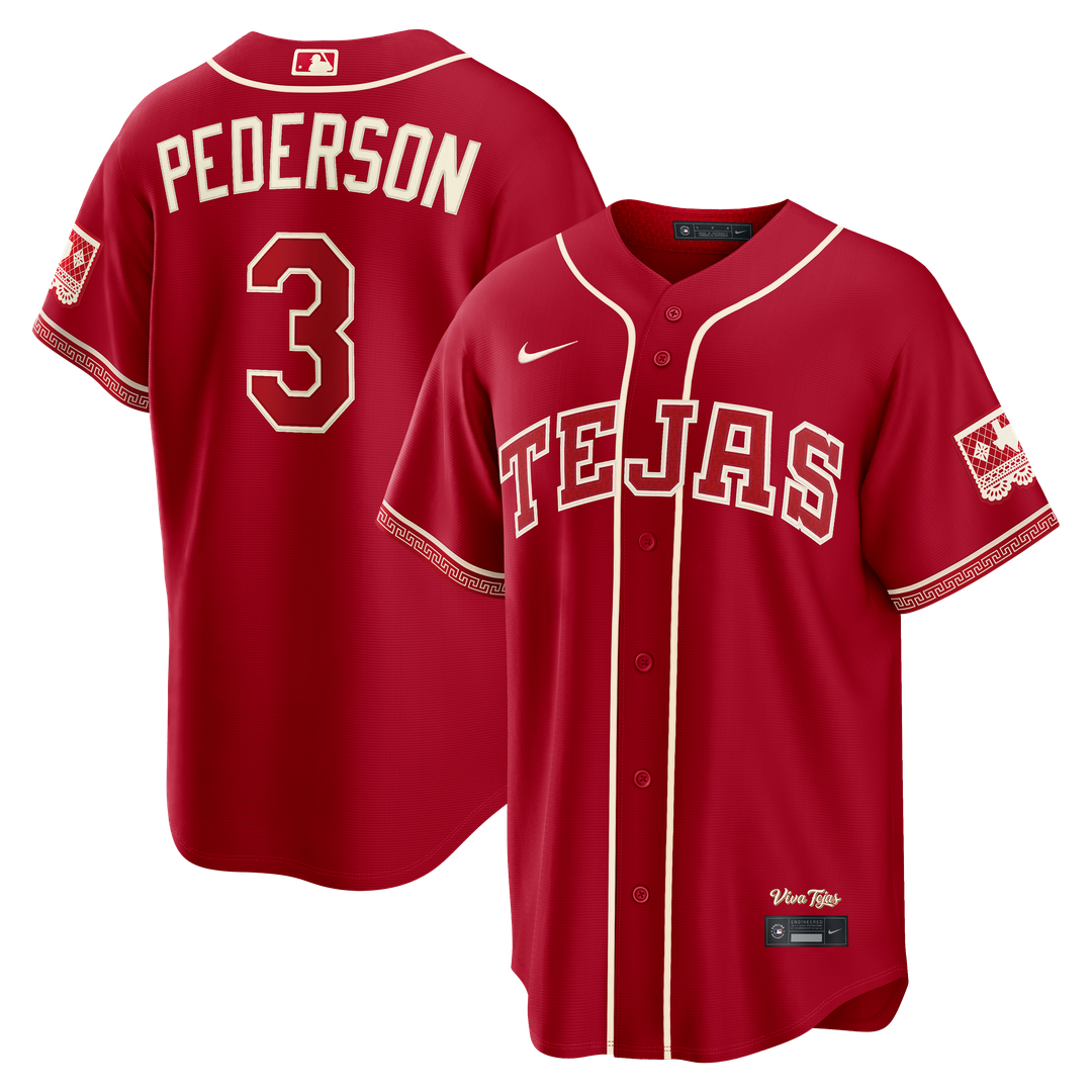 Joc Pederson Texas Rangers Nike 2026 City Connect Stadium Jersey - Red Official MLB Team Apparel Baseball Fan Gear