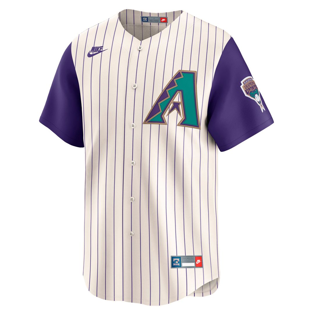 Luis Gonzalez Arizona Diamondbacks Nike Throwback Cooperstown Collection Limited Jersey - Cream Official MLB Team Apparel Baseball Fan Gear