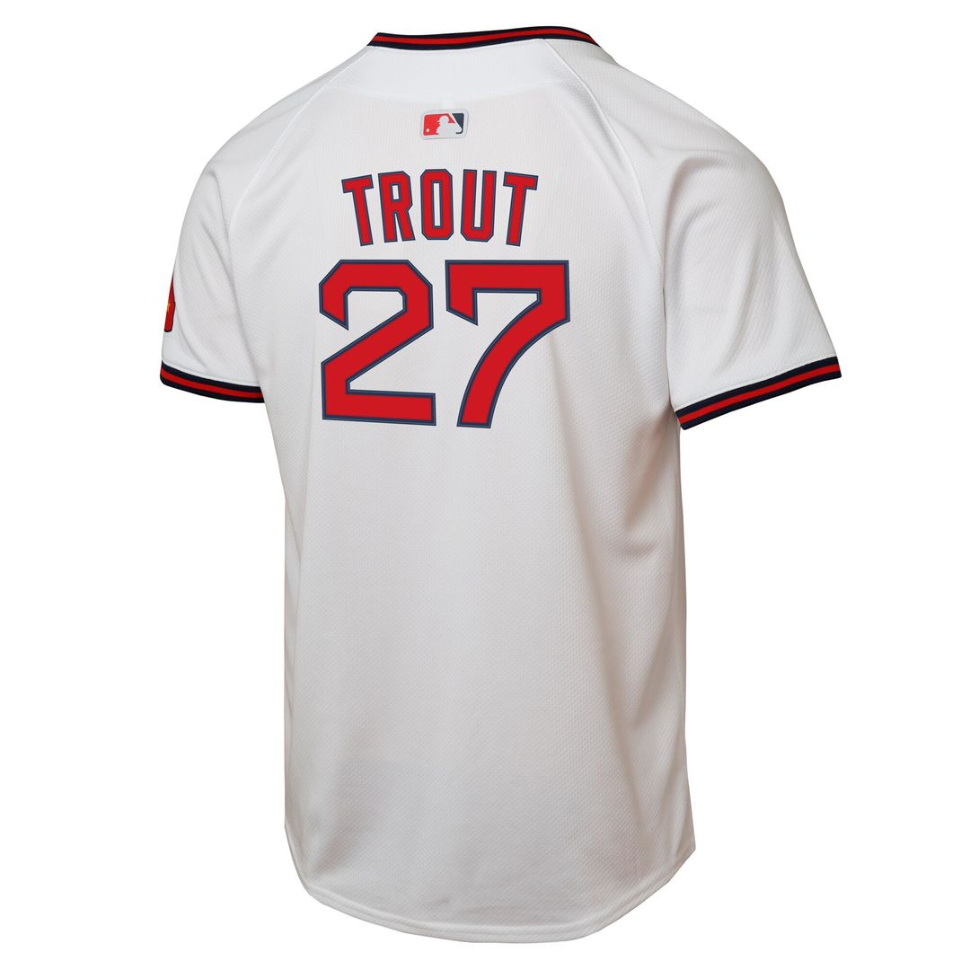 Mike Trout Los Angeles Angels Nike Youth Alternate 2 Limited Player Jersey - White Official MLB Team Apparel Baseball Fan Gear