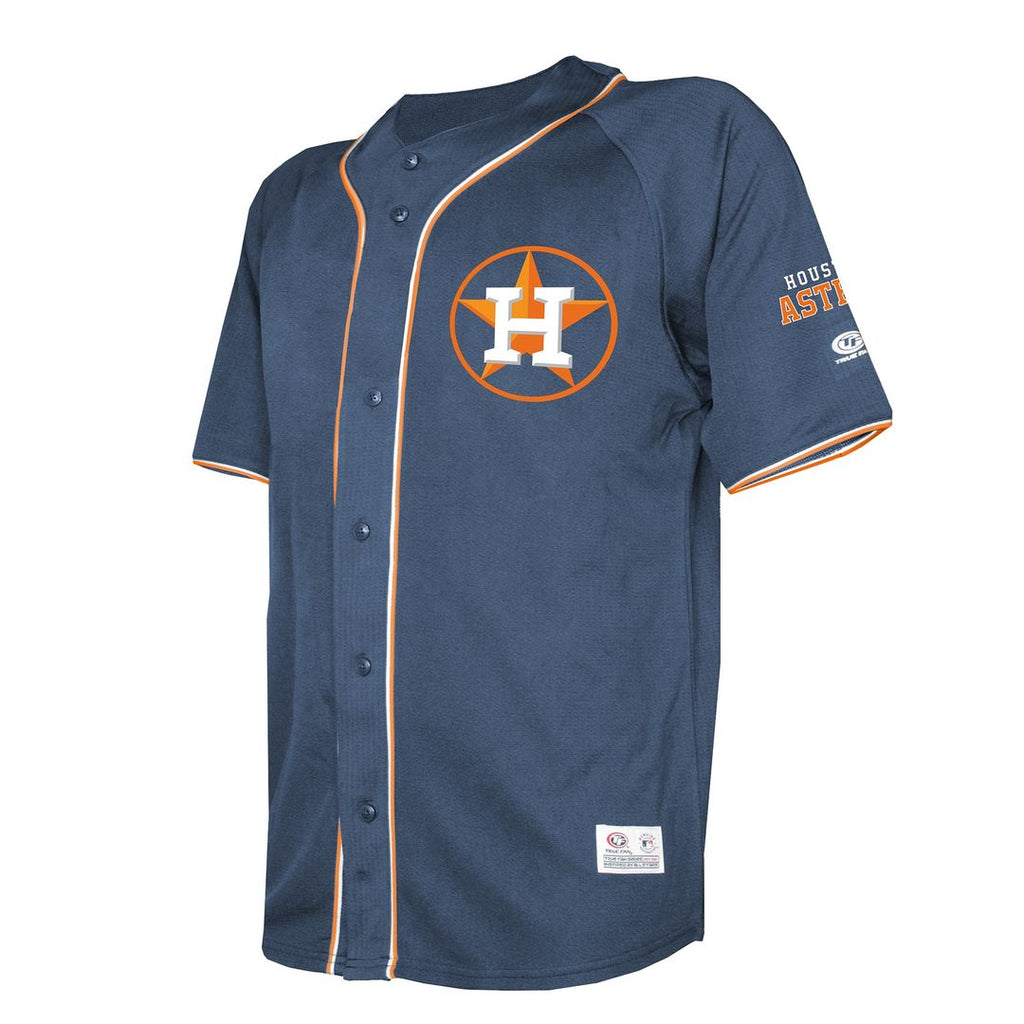 Houston Astros Stitches Team Color Full-Button Fashion Jersey - Navy Official MLB Team Apparel Baseball Fan Gear