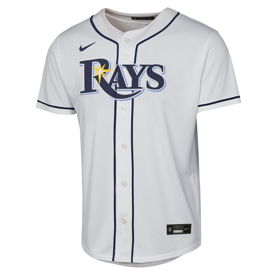 Junior Caminero Tampa Bay Rays Nike Youth Home Replica Player Jersey - White Official MLB Team Apparel Baseball Fan Gear